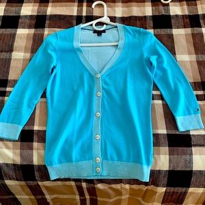 Tommy Hilfiger 3/4 Sleeve Button-Down Cardigan